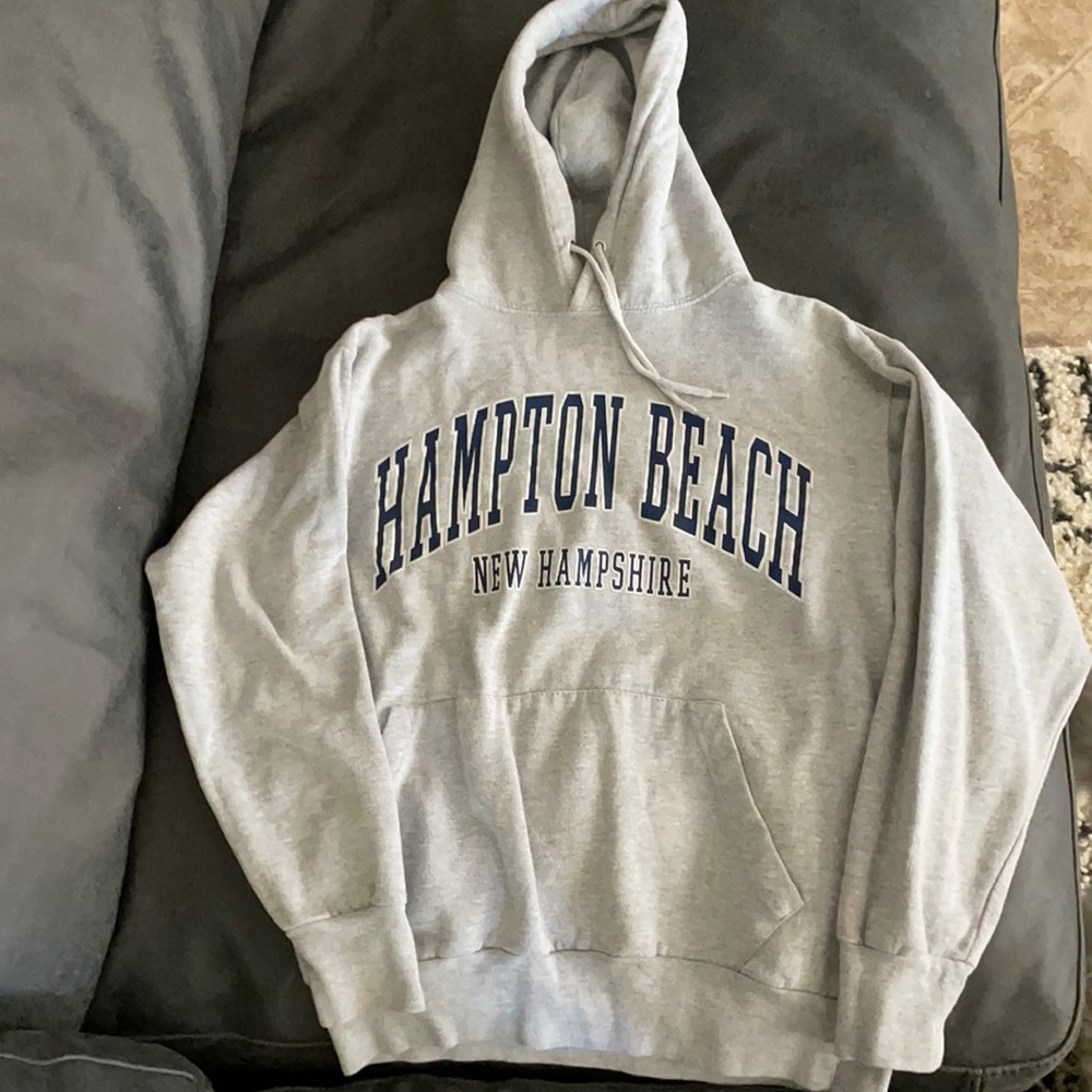 hampton beach grey hoodie